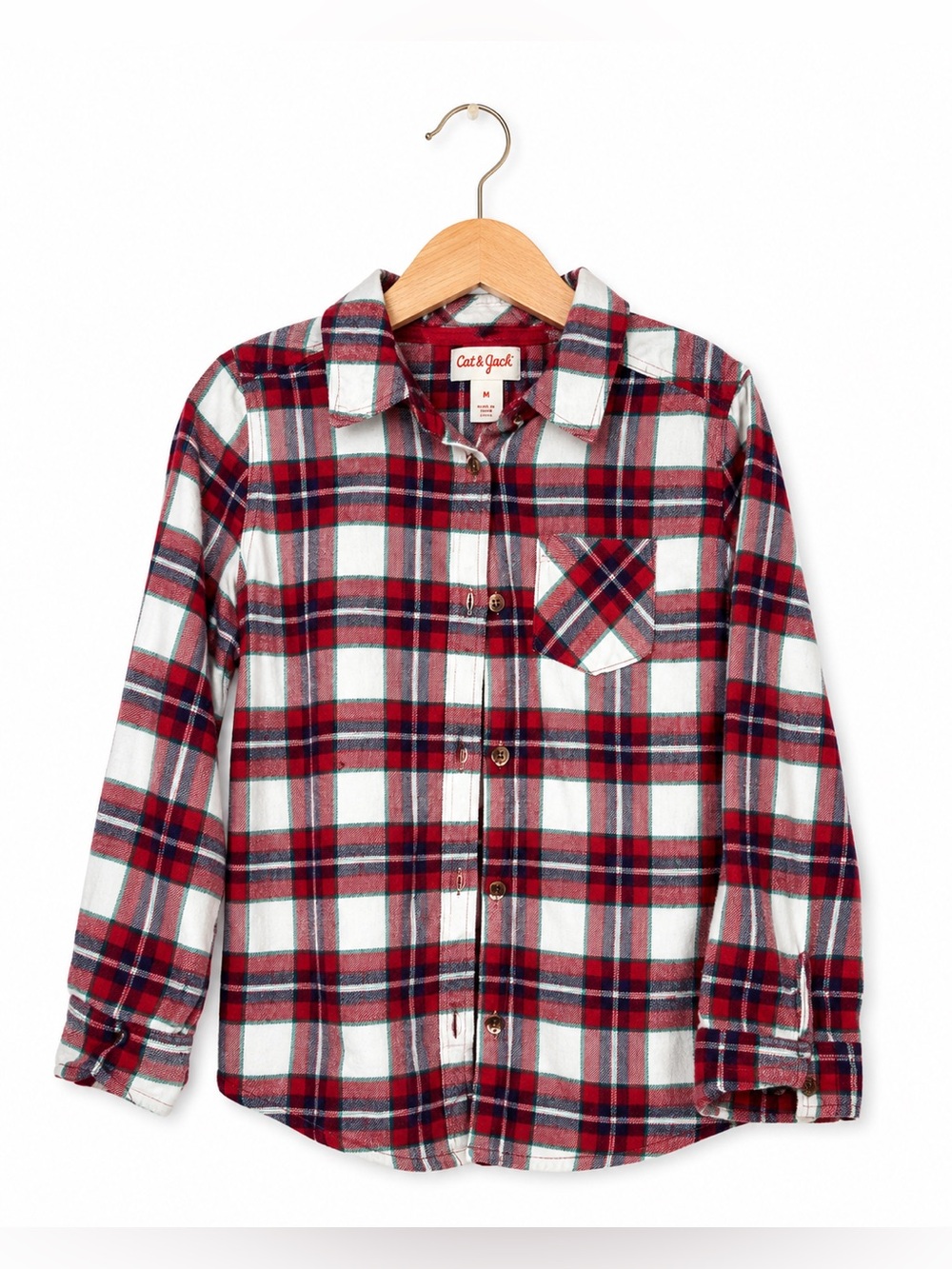 Cat & Jack Plaid Button Up Shirt. Great Condition. Size 4t